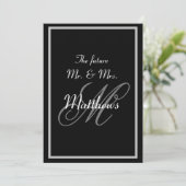 Avenir Élégant M. Mme Monogram Invitations de mari (Debout devant)