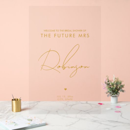 AVENIR MINIMUM MRS Fête des mariées Welcome Gold (Mariage)