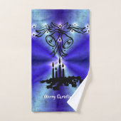 Avent, Artdeco de Noël sur Blue Green Rainbow (Serviette à main)