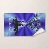 Avent, Artdeco de Noël sur Blue Green Rainbow (Serviette à main)