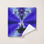 Avent, Artdeco de Noël sur Blue Green Rainbow (Gant de toilette)