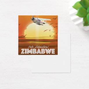 Aventure ! Affiche de voyage du Zimbabwe