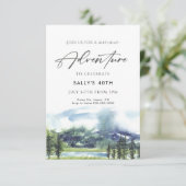 Aventure Anniversaire Invitation avec Montagnes (Debout devant)
