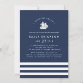 Aventure Attend | Invitation Baby shower nautique (Devant)