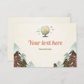 Aventure attend la carte d'insertion RSVP Carte de (Devant / Derrière)