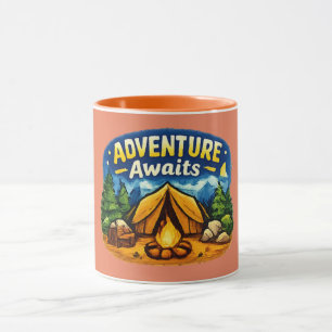Aventure Attend Tasse de Camping Orange