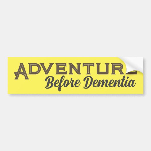 Aventure avant la démence Sticker pare-chocs (Devant)