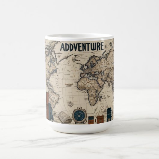 Aventure : Conception minimaliste de Mug inspirée  (Centre)