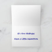 Aventure d'anniversaire - Chat / Kitten Carte d'an (Intérieur)
