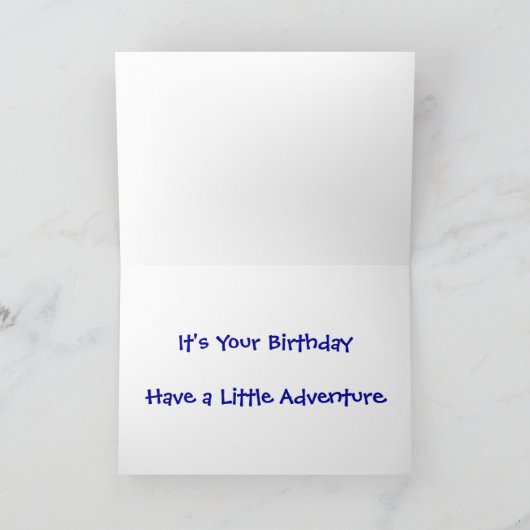 Aventure d'anniversaire - Chat / Kitten Carte d'an (Intérieur)