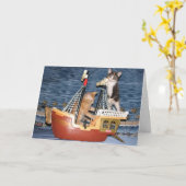 Aventure d'anniversaire - Chat / Kitten Carte d'an (Fleur jaune)