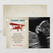 Aventure de carte de remerciements de baby shower (Devant / Derrière)