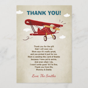 Aventure de carte de remerciements de baby shower