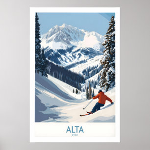 Aventure de ski à Alta Utah - Impression de Wasatc