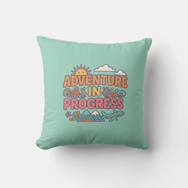 Aventure en cours Pillow Oreiller (Recto)
