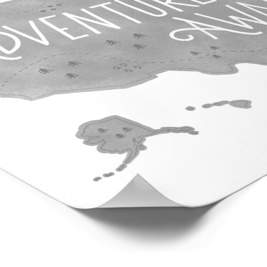 Aventure grise attend Carte de décoration pour cha (Coin)