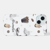 Aventure hivernale, Cônes de pin, Dorures, Patins  (Verso Horizontal)