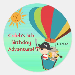 Aventure pour enfants en montgolfière Autocollants