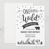 Aventure sauvage Première invitation d'anniversair (Devant / Derrière)