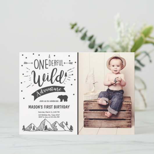 Aventure sauvage Première invitation d'anniversair (Debout devant)