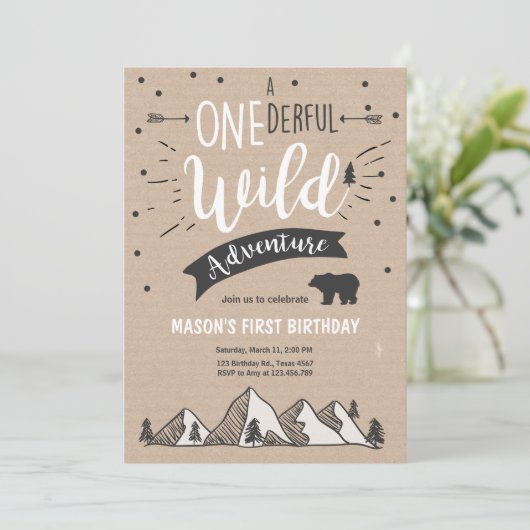 Aventure sauvage Première invitation d'anniversair (Debout devant)