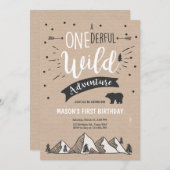 Aventure sauvage Première invitation d'anniversair (Devant / Derrière)