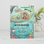 Aventure sous-marine Invitation d'anniversaire (Debout devant)