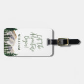 Aventure Waterverf Mountains, gepersonaliseerd Bagagelabel (Voorkant horizontaal)