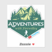Aventures avec sticker en vinyle Firewilley (Feuille)