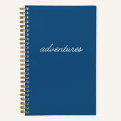 "Aventures" Blue Travel Journal (Recto)