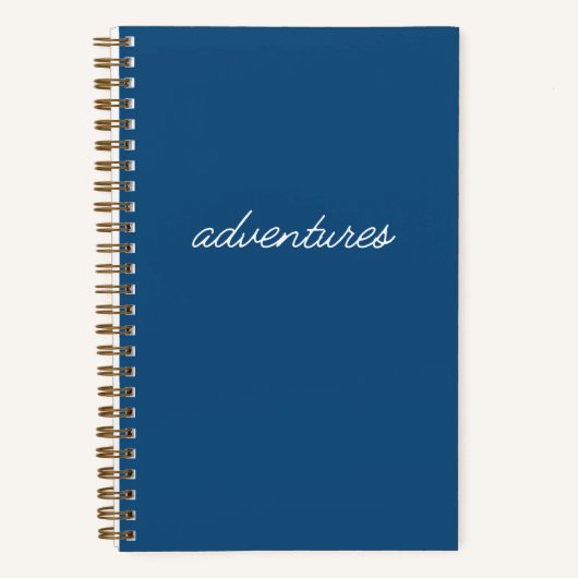 "Aventures" Blue Travel Journal (Recto)