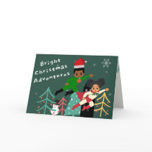 Aventures de Noël, 5"x7", Carte pliée