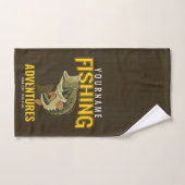 Aventures de pêche personnalisées Basse Pêcheur (Serviette à main)