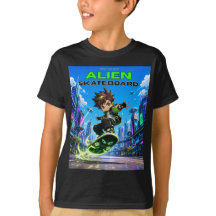 Aventures des enfants sur un T-shirt graphique Ali