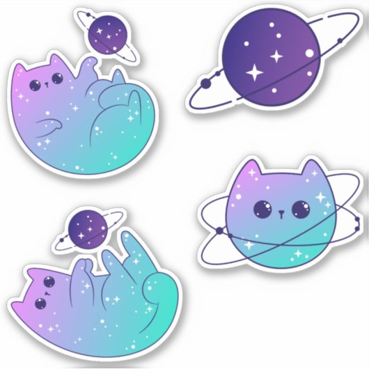 Aventures Galactiques Feline - Sticker Space Cat P (Devant)