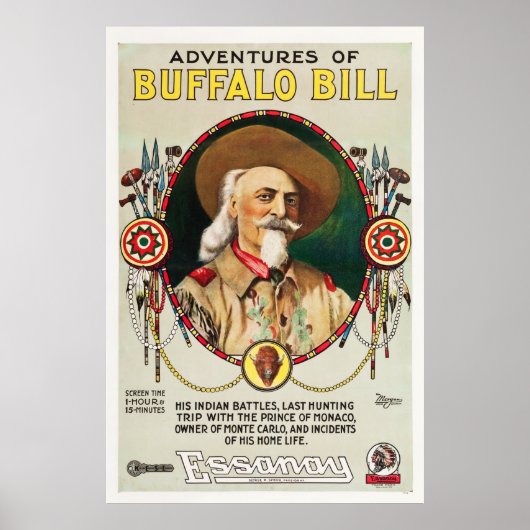 Aventures of Buffalo Bill - poster van 1917 (Voorkant)