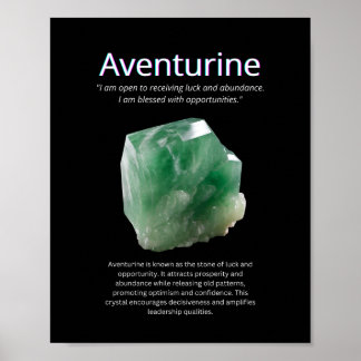 Aventurine kristalsteen betekent poster