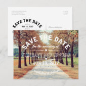 Avenue des arbres d'automne, carte de sauvegarde d (Devant / Derrière)