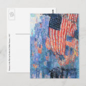 Avenue in de Regen door Frederick Childe Hassam Briefkaart (Voorkant / Achterkant)