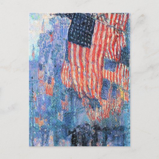 Avenue in de Regen door Frederick Childe Hassam Briefkaart (Voorkant)