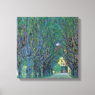 Avenue in Schloss Kammer Park door Gustav Klimt Canvas Afdruk