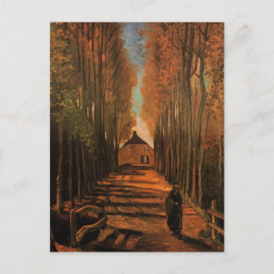 Avenue Poplars in het najaar door Vincent van Gogh Briefkaart