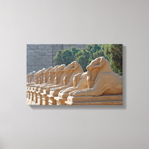 Avenue Sphinxes in Karnak Temple - Egypte Canvas Afdruk