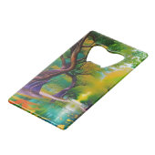 Avenue Trees najaarsbladeren Kredietkaart Flessenopener (Achterkant Gekanteld)