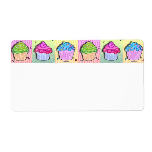AVERA ÉTIQUETTE - CUPCAKES Pop Art (Devant)