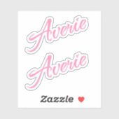Averie naam x2 sticker (Vel)