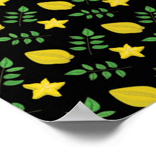 Averrhoa Carambola Sterfruitboom Exotisch Fruit Poster
