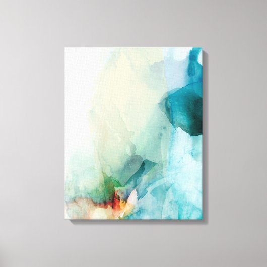 Aversion - Blue Waterverf Canvas Afdruk (Voorkant)