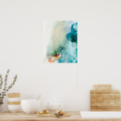 Aversion - Blue Waterverf Poster (Keuken)