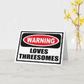 Avertissement ADORE TROIS ESOMES Carte de voeux (Fleur jaune)